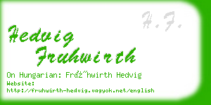 hedvig fruhwirth business card